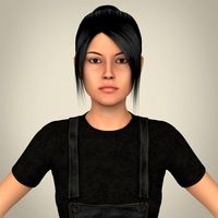Realistic Beautiful Teen Girl3d model