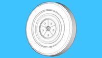 Wheel with Willys Overland Logo on hubcap