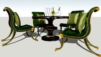 Regency Chairs with Marble Table: 'Champagne Brunch'