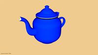 Théière émail bleu (dyn)