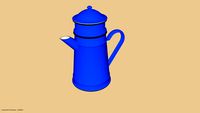 Cafetière filtre émail bleu (dyn)