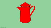 Cafetière émail rouge (dyn)