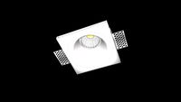 faretto in gesso con lampadina
