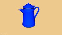 Cafetière émail bleu (dyn)