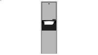 recessed trash can