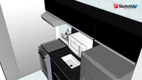 Cozinha preta / inox - Edificio INSPIRE