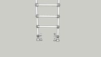 Drummonds 6-Bar Floor To Wall Towel Rail, Small