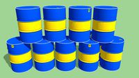 Radioactive waste drums