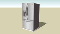 Lo poly version of a LG brand three-drawer fridge