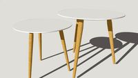 Scandinavian white nesting tables - GABY design table