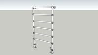 Drummonds 6-Bar Floor To Wall Towel Rail, Medium
