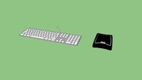 Apple Keyboard & Kensington Trackball