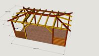 Gazebo in legno -- Wooden gazebo -- Holz-Pavillon -- Cenador de madera -- شرفة خشبية