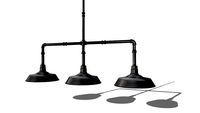MANCHESTER Suspension 3 lampes en métal noir L.104cm REF 165554 PRIX 140.00