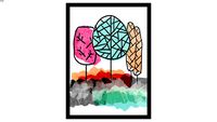 Quadro Blue Tree