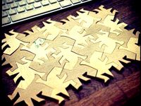 Escher Lizzard puzzle for CNC by anykey