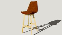 Design brown barstool - ELENA design barstool