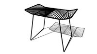 MADURA Tabouret en osier et métal noir REF 165490 PRIX 59.90