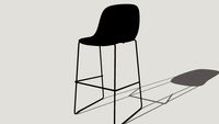 Design dark grey snack stool - EKTOR MINI design barstool