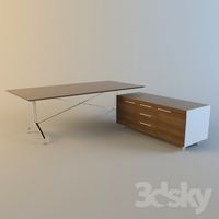 Desk with pedestal