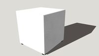 Design white footstool - CUBE design footstool