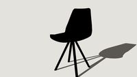 Design black chair - PIPA design chair
