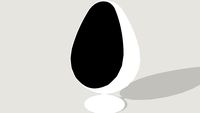 Design white and black egg chair - COCOON design chair