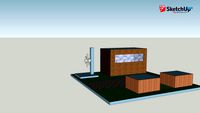 energia hidraulica modelo 3d