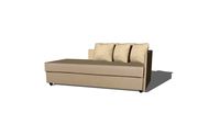 CLÉA Méridienne coffre en tissu beige REF 166327 PRIX 299.00