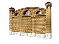 Brick fence
