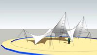 Tensile structure for a shopping mall - will be executed in brasilia Brazil