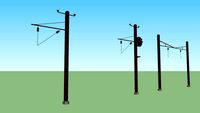Pennsylvania Railroad Catenary Wire poles