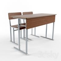 Table school with chairs