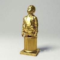 statuette of a boy