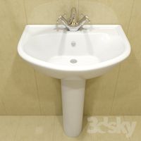 IDO Trevi sink 56cm and IDO Trevi pedestal washbasin