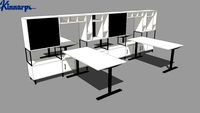 SET2 KINNARPS FURNITURE SPACE STORAGE AND OBERON DESKS