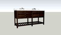 Restoration Hardware Printmaker's Double Washstand