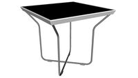 Cale Side Table Black Glass by Modloft