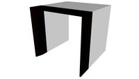 Beckenham Side Table in Glossy White and Walnut by Modloft