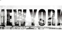 38501 Picture New York Bridge 45x140cm (Bild New York Bridge 45x140cm)