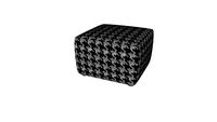 Hester Ottoman in Black White Houndstooth by Modloft