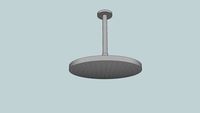 JEE-O slimline shower head & JEE-O slimline ceiling 25 - brushed stainless steel