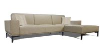 TOKYO Canapé d'angle droit 5 places en tissu gris clair REF 166101 PRIX 1190.00