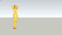 Female Girl Water Model (2D face me design)