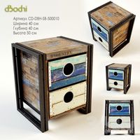 Bedside table made of solid teak Sebb 40