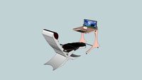 Fauteuil de repos et table électrifiés