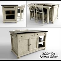 Metal Top Kitchen Island