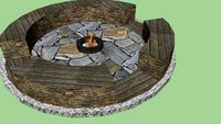 pelenisko murowane do ogrodu, ognisko, fireplace, bonfire, fire pit, stone, garden