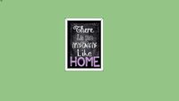 Quadro Estilo Lousa - There is no Place like Home - Sabrina Matias
