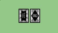 Conjunto quadros/imagem parede pronta 02 itens - Fé e Graça - Mayara Dunker